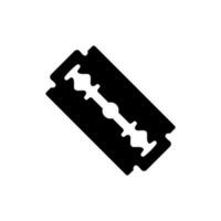 Razor Blade Silhouette for Icon, Symbol, Art Illustration, Logo Type, Website or Graphic Design Element. Vector Illustration