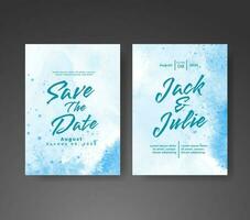 Save the date with watercolor background. Design for your invitation. vector