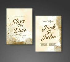 Save the date with watercolor background. Design for your invitation. vector