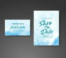 Save the date with watercolor background. Design for your invitation. vector