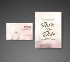 Save the date with watercolor background. Design for your invitation. vector