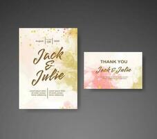 Save the date with watercolor background. Design for your invitation. vector