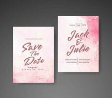 Save the date with watercolor background. Design for your invitation. vector