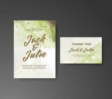 Wedding invitation with abstract watercolor background vector