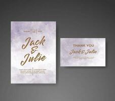 Wedding invitation with abstract watercolor background vector