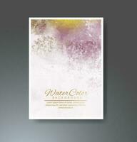 Cards with watercolor background. Design for your cover, date, postcard, banner, logo. vector