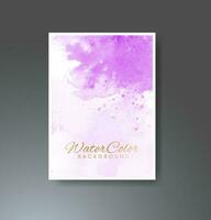 Cards with watercolor background. Design for your cover, date, postcard, banner, logo. vector