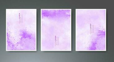 Set of soft bright watercolor background. Design for your cover, date, postcard, banner, logo. vector