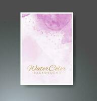 Cards with watercolor background. Design for your cover, date, postcard, banner, logo. vector