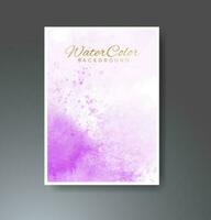 Cards with watercolor background. Design for your cover, date, postcard, banner, logo. vector