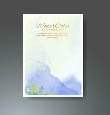Cards with watercolor background. Design for your cover, date, postcard, banner, logo.