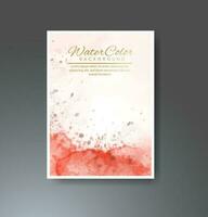 Cards with watercolor background. Design for your cover, date, postcard, banner, logo. vector