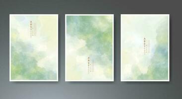 Set of soft bright watercolor background. Design for your cover, date, postcard, banner, logo. vector