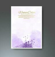 Cards with watercolor background. Design for your cover, date, postcard, banner, logo. vector