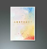 Cards with watercolor background. Design for your cover, date, postcard, banner, logo. vector