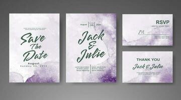 Save the date with watercolor background. Design for your invitation. vector