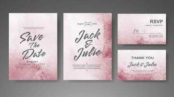 Save the date with watercolor background. Design for your invitation. vector