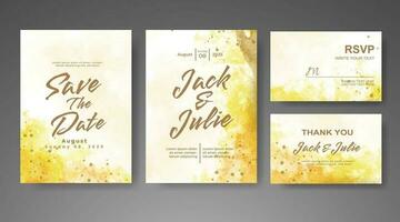 Save the date with watercolor background. Design for your invitation. vector