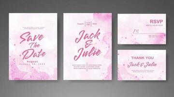 Save the date with watercolor background. Design for your invitation. vector