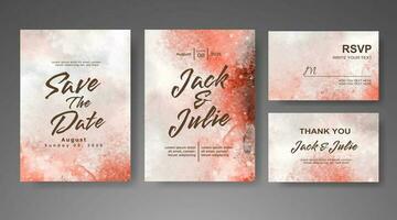 Save the date with watercolor background. Design for your invitation. vector