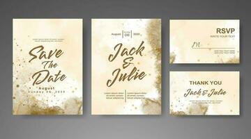 Save the date with watercolor background. Design for your invitation. vector