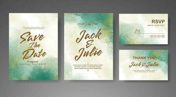 Save the date with watercolor background. Design for your invitation. vector