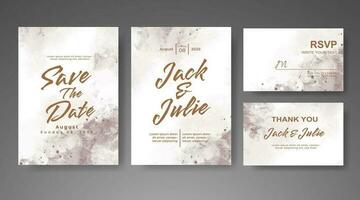 Save the date with watercolor background. Design for your invitation. vector