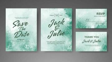 Save the date with watercolor background. Design for your invitation. vector