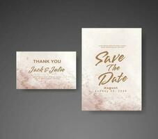 Save the date with watercolor background. Design for your invitation. vector