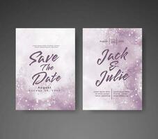 Save the date with watercolor background. Design for your invitation. vector