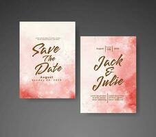 Save the date with watercolor background. Design for your invitation. vector