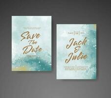 Save the date with watercolor background. Design for your invitation. vector