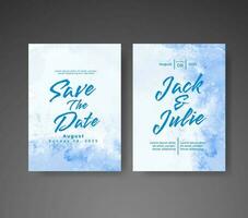 Save the date with watercolor background. Design for your invitation. vector