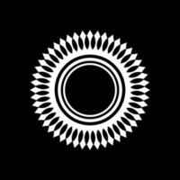 Geometrical Motive Pattern, Artistic Circle-Shaped, Monochrome and Minimalism, Modern Contemporary Mandala, for Decoration, Background, Decoration or Graphic Design Element. Vector Illustration