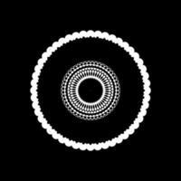 Geometrical Motive Pattern, Artistic Circle-Shaped, Monochrome and Minimalism, Modern Contemporary Mandala, for Decoration, Background, Decoration or Graphic Design Element. Vector Illustration