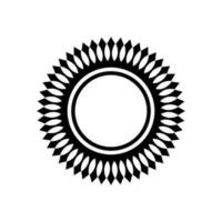 Geometrical Motive Pattern, Artistic Circle-Shaped, Monochrome and Minimalism, Modern Contemporary Mandala, for Decoration, Background, Decoration or Graphic Design Element. Vector Illustration