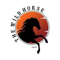 horse logo vector simple and modern