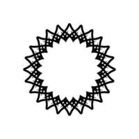 Geometrical Motive Pattern, Artistic Circle-Shaped, Modern Contemporary Mandala, Minimaslim and Monochormefor Decoration, Background, Decoration or Graphic Design Element. Vector Illustration