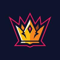 vector e-sport logo king crown