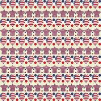 4th of July seamless pattern with fireworks doodle Vector illustration, seamless pattern with balloons