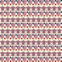 4th of July seamless pattern with fireworks doodle Vector illustration, seamless pattern with balloons