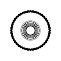 Geometrical Motive Pattern, Artistic Circle-Shaped, Monochrome and Minimalism, Modern Contemporary Mandala, for Decoration, Background, Decoration or Graphic Design Element. Vector Illustration