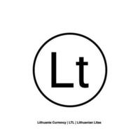 Lithuania Currency Symbol, Lithuanian Litas Icon, LTL Sign. Vector Illustration