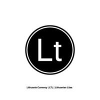 Lituania moneda símbolo, lituano litas icono, ltl signo. vector ilustración