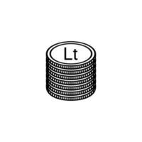 Lithuania Currency Symbol, Lithuanian Litas Icon, LTL Sign. Vector Illustration