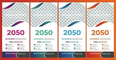 Modern Business Roll Up Banner Design vector