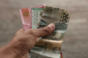 Indonesian rupiah money blur background photo