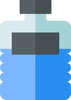 Water bottle icon in blue and grey color. vector