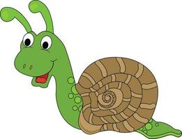 Character of cute snail. vector