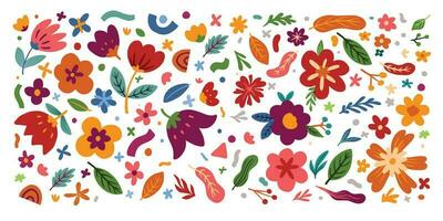 Big bundle of floral spring element vector